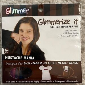 Glimmer Body Art "Mustache Mania" Glitter Transfer Art